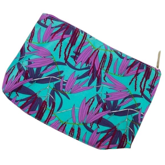 Clinique Cosmetic Make-up Toiletries Travel Pouch Case Zip Bag Retro Floral 3 pc - Picture 2 of 16